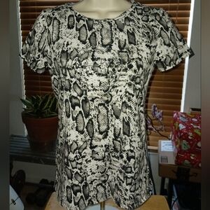 Michael Kors Monochrome Print Top